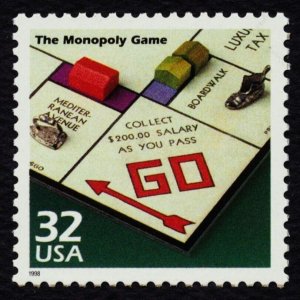 #3185o 32c Monopoly, Mint **ANY 5=FREE SHIPPING**