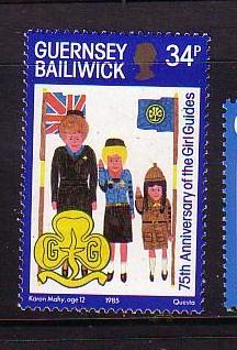 Guernsey Sc 318 1985 Girl Guide anniversary stamp mint NH