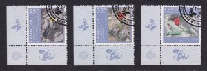 Kazakhstan   #197-199 cancelled 1997  tulips