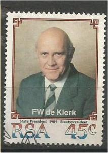 SOUTH AFRICA, 1989, used 45c, de  Klerk Scott 779