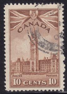 Canada 257 KGVI WWII War Issue, Parliament 1942