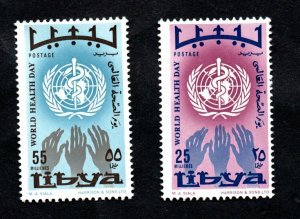1968 - Libya - World Health Day- Hands - WHO - OMS - Complete set 2v.MNH** 