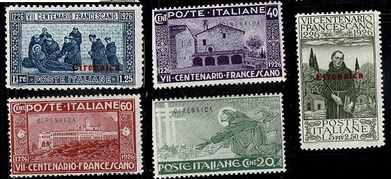 Cyrenaica #20-24 MH complete