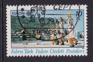 Cyprus  Turkish  #98 cancelled 1981 Europa 10 l  folk dances