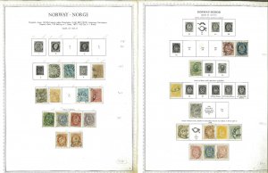 Norway 1857-1979 all Used Hinged on Minkus Specialty Pages.