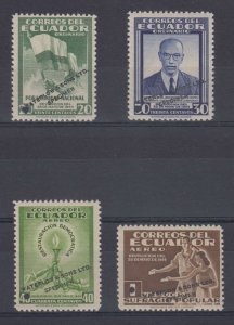 ECUADOR 1946 REVOLUTION Sc 460-461 & C152-C153 PERF PROOFS + SPECIMEN MNH F,VF