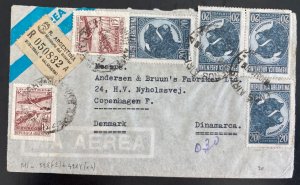 1943 Buenos Aires Argentina Airmail Cover To Copenhagen Denmark Air France