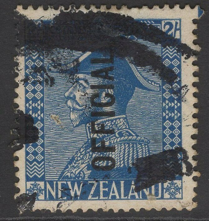 NEW ZEALAND SGO112 1928 2/ LIGHT BLUE HEAVY USED