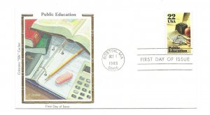 2159 Public Education Colorano Silk Cachet FDC