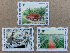 Cameroun 1986 Agricultural Development, MNH. Scott 833-835, CV $3.50