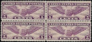 C12 Mint,OG,HR/NH... Block of 4... SCV $54.00... Bottom pair are NH