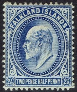 FALKLAND ISLANDS 1904 KEVII 2½D