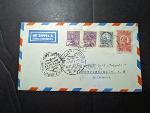 1934 Brazil LZ 127 Graf Zeppelin Cover to Friedrichshafen Germany Condor Air