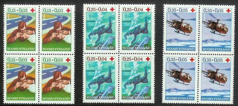 FINLAND Sc#B176-178 Complete MINT NEVER HINGED Block Set