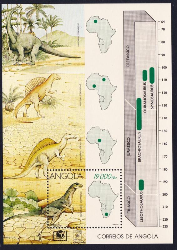 Angola Dinosaurs MS SG#MS1065 SC#910