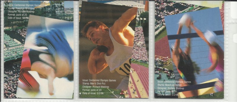 3068a-3068t  Twenty 32c Atlanta Centennial Olympics Stampers Cards MNH