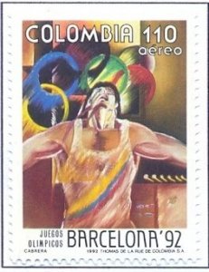 Colombia 1992 MNH Stamps Scott C851 Sport Olympic Games Art Painting