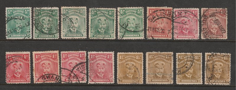 Rhodesia a small lot of used low value KGV