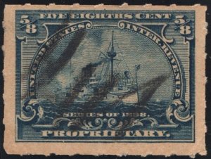 RB23 5/8¢ Battleship Proprietary Stamp (1898) Used