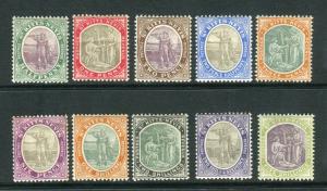 ST KITTS & NEVIS- 1903  A mounted mint set to 5/- Sg 1-10