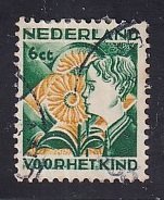 Netherlands   #B60   used  1932  child welfare   6c