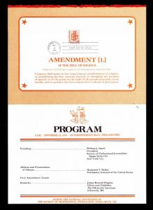 1975 FIRST DAY OF ISSUE CEREMONY PROGRAM - FREEDOM OF THE PRESS  (ESP#N1550-03)