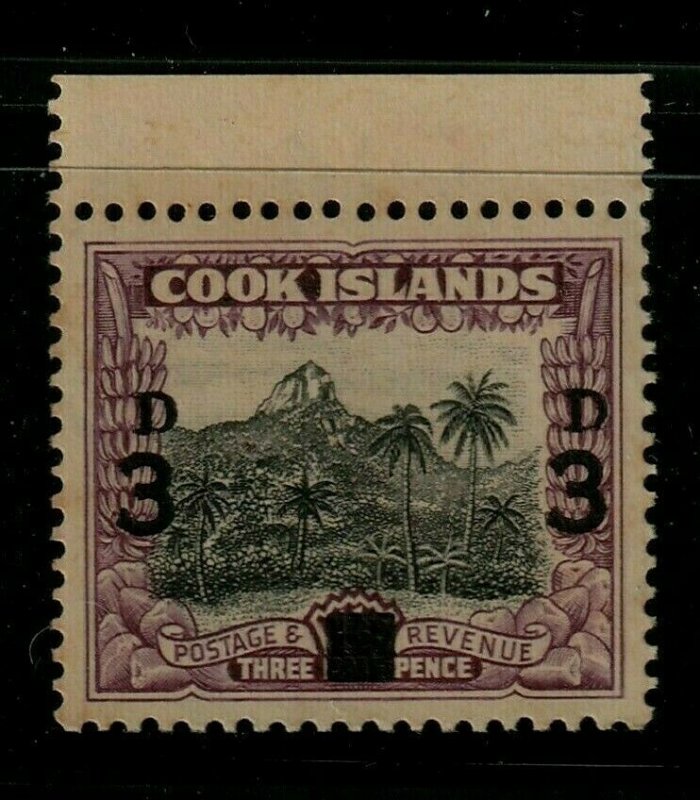 COOK ISLANDS 1940 SC# 115 3p on 1½p vio & blk Mt. Ikurangi Behind Avarua SC MNH