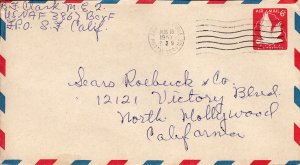 United States A.P.O.'s 6c Eagle in Flight Air Envelope 1957  Army-Air Force, ...