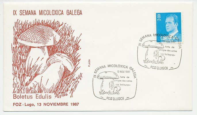 Cover / Postmark Spain 1987 Mushroom