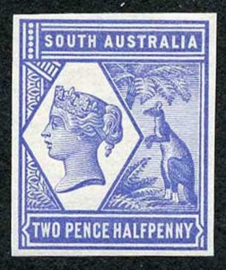 South Australia 1894 2 1/2d Colour Trial in Cobalt Blue no wmk Paper Fresh U/M