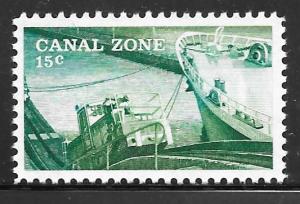 Canal Zone 165: 15c Towing Locomotive, single, MNH, VF
