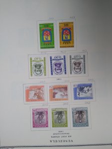 collection on pages Venezuela airmail 1959-62 PS: CV $171
