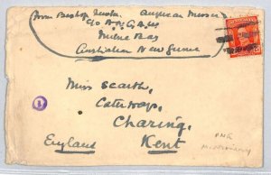 AUSTRALIA USED PAPUA NEW GUINEA Cover Naval Cancel ANGLICAN MISSIONARY ZK169