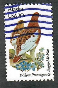 1954 Alaska Birds and Flowers used single - perf 10.5 x 11