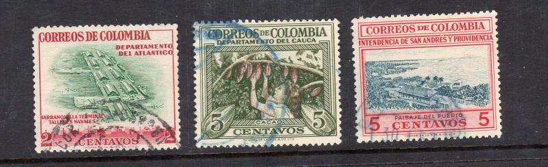 Columbia..3 var...used.issued 1956