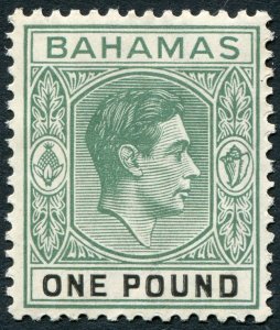 Bahamas 1938 £1 deep grey-green & black SG157 unused