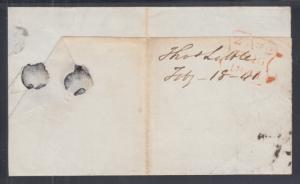 Great Britain Sc 1 on 1841 Penny Black cover, black Maltese Cross cancel ties