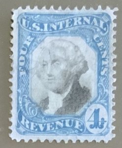 USA REVENUE STAMP SECOND ISSUE 1871 4 CENTS CUT CANCEL  SCOTT #R106