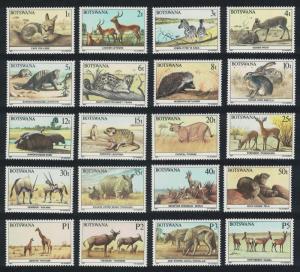 Botswana Fox Zebra Hippo Rhinoceros Giraffe Wild Animals 20v SG#619-638