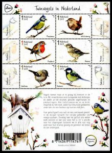 HERRICKSTAMP NEW ISSUES NETHERLANDS Sc.# 1591 Garden Birds Sheetlet