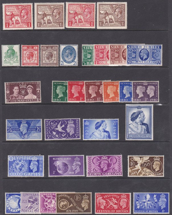 1924-1951 KGV + KGVI Complete set of commemoratives  UNMOUNTED MINT/MNH