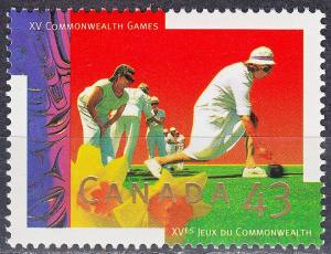 #1517 MNH Canada  XV Commonwealth Games 43¢ Lawn Bowling