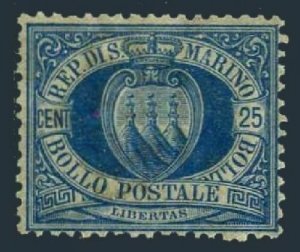 San Marino 14,hinged.Michel 30. Coat of Arms,1895. 