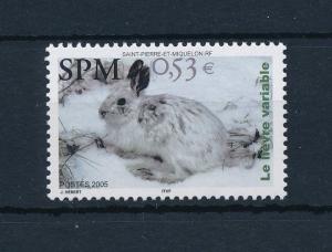 [34579] Saint Pierre & Miquelon 2005 Wild Animals Mammals Snow Hare MNH