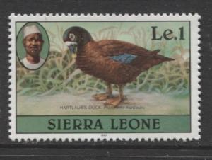 Sierra Leone - Scott 474a - Birds Issue- 1981- MNH - Single 1 le Stamp