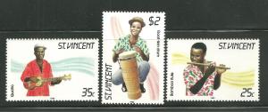 Saint Vincent 845-46 & 848 MNH Musical Instruments