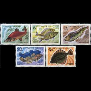 RUSSIA 1983 - Scott# 5164-8 Food Fish Set of 5 NH