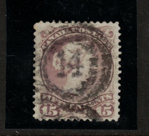 Canada #29b Used With Ideal With 2 Ring 14 Cancel