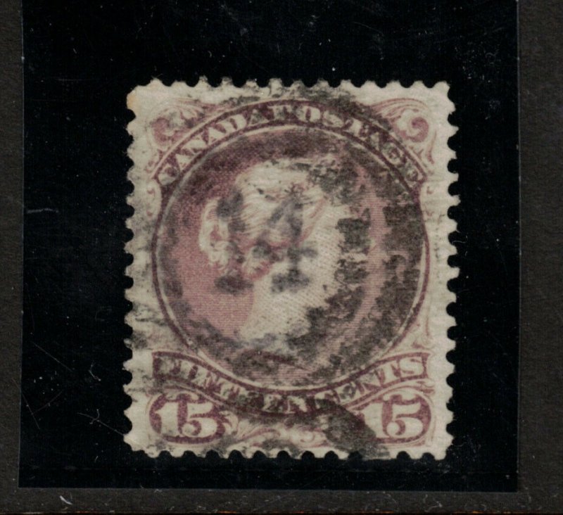 Canada #29b Used With Ideal With 2 Ring 14 Cancel