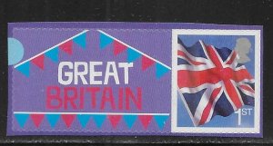 Great Britain 2538 Flag with Label From 2794a MNH (Label may be differnt)